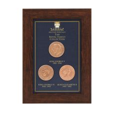 Framed coin set of the British royal family