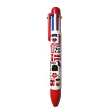 Red and white pen with London icons