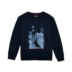 Navy sweatshirt with Tower of London and raven