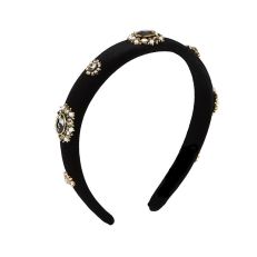 Velvet pearl and jewelled headband