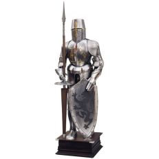 White Knight display suit of jousting armour