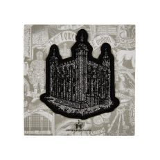Grey white tower iron on patch