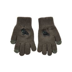 Pair of grey globes with black raven 