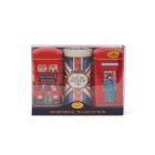 London Bus, Union Jack, Telephone Box Tea Tin Gift Set 