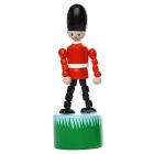 Traditional children's wooden Little London guardsman push up toy