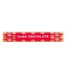 Crown Dark Chocolate Bar 85g - A dark chocolate bar in a red sleeve and gold foil, illustrated with gold crowns. 
