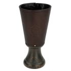 Tower of London hand stitched replica Tudor leather wine goblet with embossed Tudor Rose - Made in England
