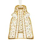 Ivory and Gold Lace Mantua Dress hanging decoration
