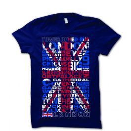 London England Union Jack Landmarks T-Shirt For Men & Women London England Union Jack Landmarks T-Shirt For Men & Women