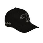 Black cap with white raven illustration