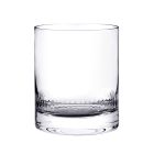 Vintage style spear engraved glass whisky glasses, set of 2