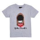 Grey children's t-shirt with Tower of London guard