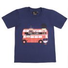 Navy children's t-shirt with bus