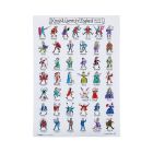 Poster with illustrations of the Kings and Queens of England