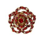 3D Rose crystal brooch