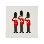 Guards saluting ceramic coaster