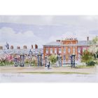 Kensington Palace watercolour tea towel unfolded
