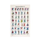 Cream linen tea towel with illustrations of Kings and Queens of England