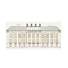 White fine bone tray with black and gold geometric design of Kensington Palace