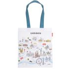 Book bag with illustrated map of London