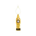 Golden embroidered Big Ben decoration with holly