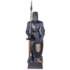 Black Knight display suit of jousting armour