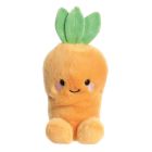 Plush orange carrot soft toy with face