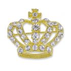 Crown brooch with crystals