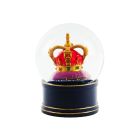 Snow globe with gold crown