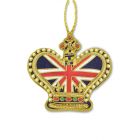 Gold embroidered Union Jack crown hanging decoration