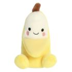 Plush yellow banana soft toy with face
