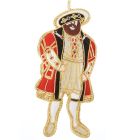 A fabric Henry VIII hanging decoration trimmed with gold cord