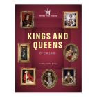 Burgundy book cover with historical portraits of British monarchs