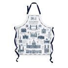 White apron with illustrations of London landmarks