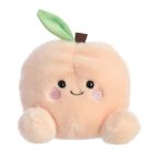 Plushy pink peach soft toy with face