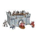 Children's toy castle with figurines