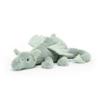 Green soft plush dragon toy