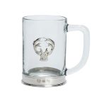 Pewter tankard with stag head