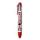 Red and white pen with London icons