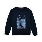 Navy sweatshirt with Tower of London and raven