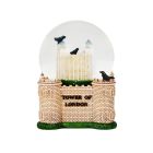 Medieval castle and ravens snow globe