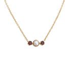 Victoria Pearl Garnet Star Gold Necklace 