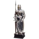 White Knight display suit of jousting armour