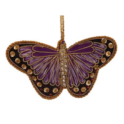 Purple butterfly decoration