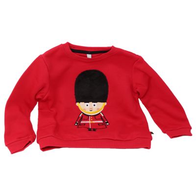 Tower of London guardsman icons children's red jumper