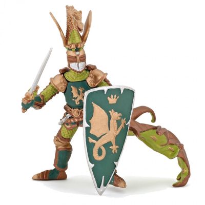 Papo UK Green dragon knight model toy 
