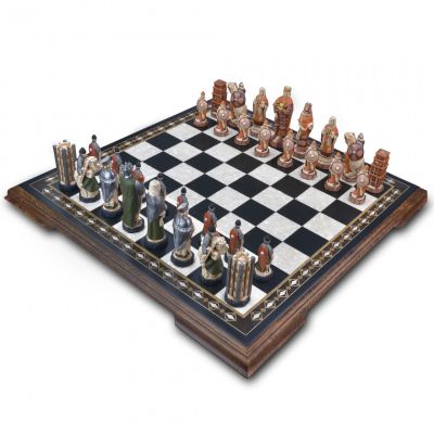 Hand painted Battle of Hastings chess set