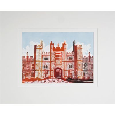 Illustrated Hampton Court Palace print 12"x10"