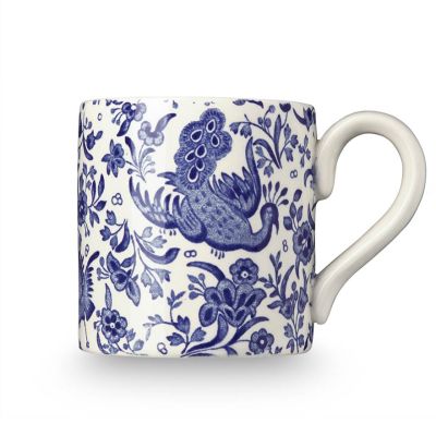 Blue Regal Peacock earthenware mug