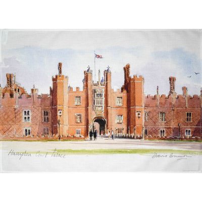 Hampton Court Palace watercolour tea towel